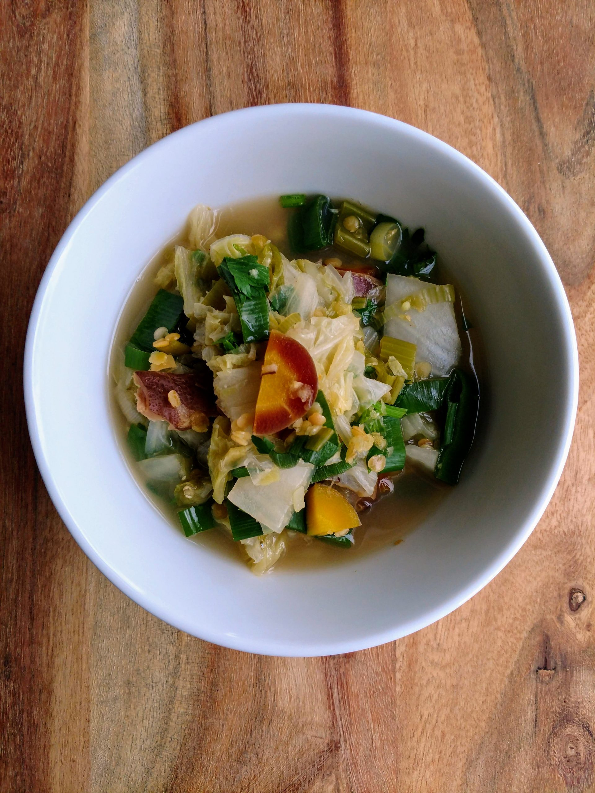 Napa Cabbage Soup {with LOTS of Ginger 😉}